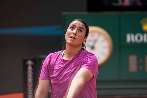 TENNIS : Open de Rome - 05 05 2025 May 5th, 2025 - Ons Jabeur from Tunisia during a practice session in Rome with Iga Swiatek from Poland -  Copyright: xTristanxLapierrex