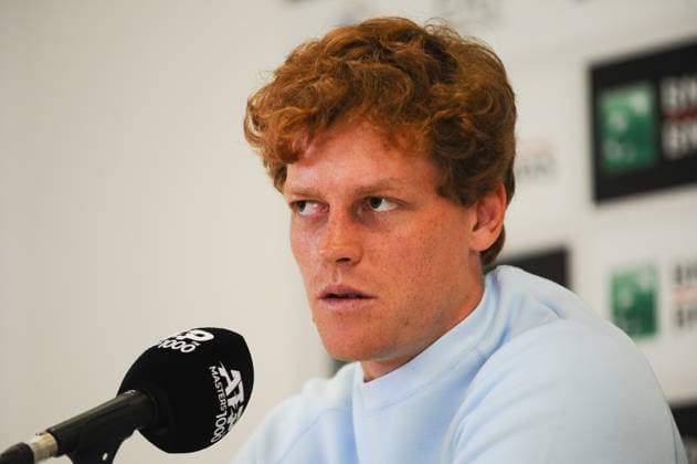 Sport Bilder des Tages Foto IPP Cavaliere Emiliano. Roma 05 05 2025. Tennis Internazionali d Italia 2025. Nella foto: Jannik Sinner in conferenza stampa. Italy Photo Press - World Copyright italy ITALY  Copyright: xR4924_italyphotopressx