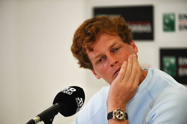 Foto IPP Cavaliere Emiliano. Roma 05 05 2025. Tennis Internazionali d Italia 2025. Nella foto: Jannik Sinner in conferenza stampa. Italy Photo Press - World Copyright italy ITALY  Copyright: xR4924_italyphotopressx