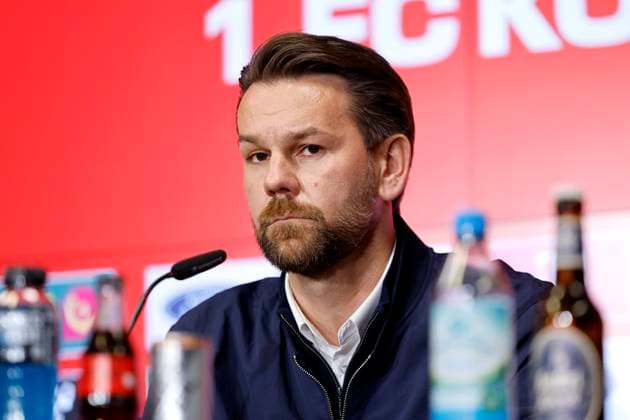 Temporary FC managing director Thomas Kessler at the press conference to present the new coach of 1 FC Köln at the RheinEnergieStadion Cologne, 05 05 2025 DFL DFB REGULATIONS PROHIBIT ANY USE OF PHOTOGRAPHS as IMAGE SEQUENCES and or QUASI VIDEO NRW Germany Copyright: xChristophxHardtx
