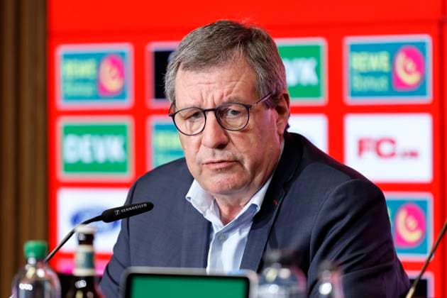FC President Werner Wolf at the press conference to introduce the new coach of 1 FC Köln at the RheinEnergieStadion Cologne, 05 05 2025 DFL DFB REGULATIONS PROHIBIT ANY USE OF PHOTOGRAPHS as IMAGE SEQUENCES and or QUASI VIDEO NRW Germany Copyright: xChristophxHardtx