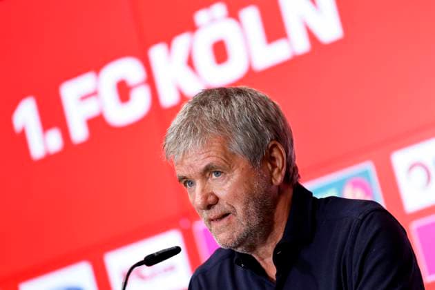Soccer coach Friedhelm Funkel at the press conference for his presentation as the new coach of 1 FC Köln at the RheinEnergieStadion Cologne, 05 05 2025 DFL DFB REGULATIONS PROHIBIT ANY USE OF PHOTOGRAPHS as IMAGE SEQUENCES and or QUASI VIDEO NRW Germany Copyright: xChristophxHardtx