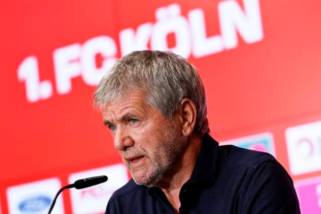 Soccer coach Friedhelm Funkel at the press conference for his presentation as the new coach of 1 FC Köln at the RheinEnergieStadion Cologne, 05 05 2025 DFL DFB REGULATIONS PROHIBIT ANY USE OF PHOTOGRAPHS as IMAGE SEQUENCES and or QUASI VIDEO NRW Germany Copyright: xChristophxHardtx
