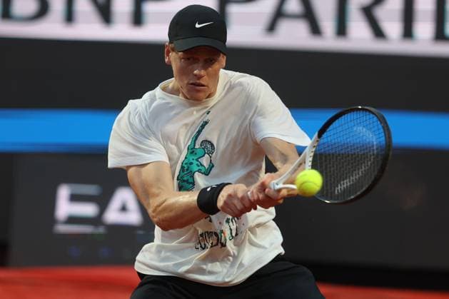 Tennis, Jannik Sinner first training session Rome italy 05.05.2025: First training session for Jannik Sinner, back after disqualification, at the 2025 Rome International Tennis Championships. Rome foro italico italy italy Copyright: xmarcoxiacobucci