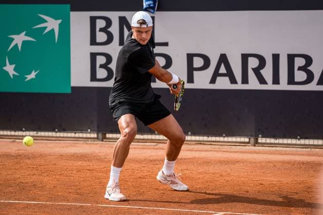 TENNIS : Open de Rome - 06 05 2025 May 5th, 2025 - Holger Rune from Denmark during his practice in Rome with Tomas Martin Etcheverry from Argentina.  Copyright: xTristanxLapierrex