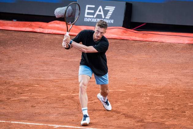 TENNIS : Open de Rome - 06 05 2025 May 5th, 2025 - Jiri Lehecka from Czech Republic during his practice in Rome with Jannik Sinner from Italy.  Copyright: xTristanxLapierrex