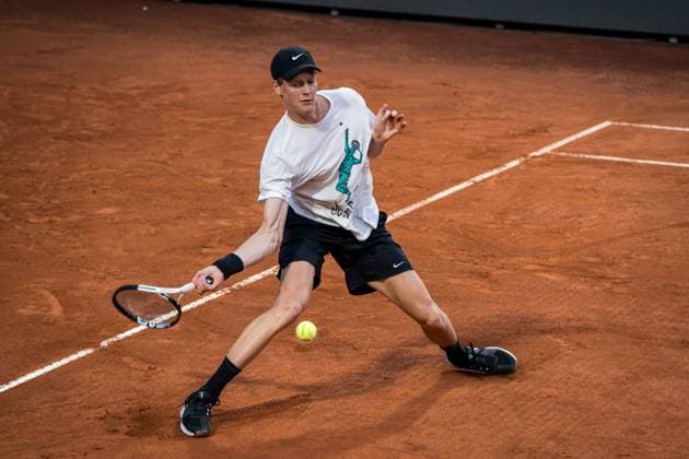 TENNIS : Open de Rome - 06 05 2025 May 5th, 2025 - Jannik Sinner from Italy during his practice in Rome against Jiri Lehecka from Czech Republic.  Copyright: xTristanxLapierrex