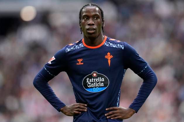 Real Madrid v RC Celta. La Liga EA Sports match. Date 34 Ilaix Moriba of RC Celta during the La Liga EA Sports match between Real Madrid v RC Celta played at Santiago Bernabeu Stadium on 4 May 2025 in Madrid, Spain. kpng Copyright: xCesarxCebollax xPRESSINPHOTOx PS_240505_RMA_CEL_1394