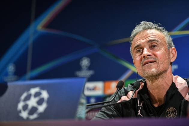 PSG presser before facing Arsenal - FA Paris Saint-Germain’s head coach Luis Enrique speaks during a press conference, PK, Pressekonferenz at the PSG Campus on May 6, 2025, before the UEFA Champions League football match between Paris Saint-Germain and Arsenal FC at the Parc des Princes Stadium in Paris on May 7, 2025. Photo by Firas Abdullah ABACAPRESS.COM Paris Ile-de-France France  Copyright: xAbdullahxFiras ABACAx