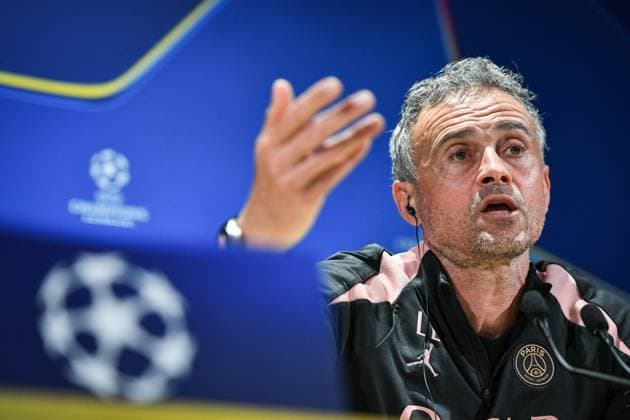 PSG presser before facing Arsenal - FA Paris Saint-Germain’s head coach Luis Enrique speaks during a press conference, PK, Pressekonferenz at the PSG Campus on May 6, 2025, before the UEFA Champions League football match between Paris Saint-Germain and Arsenal FC at the Parc des Princes Stadium in Paris on May 7, 2025. Photo by Firas Abdullah ABACAPRESS.COM Paris Ile-de-France France  Copyright: xAbdullahxFiras ABACAx