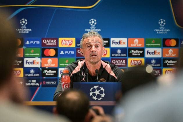 PSG presser before facing Arsenal - FA Paris Saint-Germain’s head coach Luis Enrique speaks during a press conference, PK, Pressekonferenz at the PSG Campus on May 6, 2025, before the UEFA Champions League football match between Paris Saint-Germain and Arsenal FC at the Parc des Princes Stadium in Paris on May 7, 2025. Photo by Firas Abdullah ABACAPRESS.COM Paris Ile-de-France France  Copyright: xAbdullahxFiras ABACAx