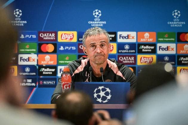 PSG presser before facing Arsenal - FA Paris Saint-Germain’s head coach Luis Enrique speaks during a press conference, PK, Pressekonferenz at the PSG Campus on May 6, 2025, before the UEFA Champions League football match between Paris Saint-Germain and Arsenal FC at the Parc des Princes Stadium in Paris on May 7, 2025. Photo by Firas Abdullah ABACAPRESS.COM Paris Ile-de-France France  Copyright: xAbdullahxFiras ABACAx