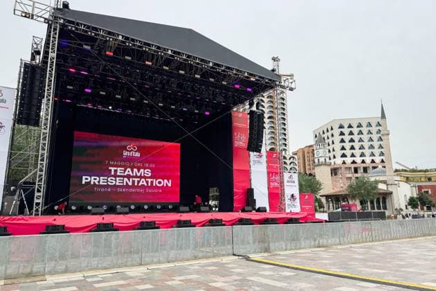 The city dress code for the Giro d™Italia 2025 - Tirana - Tuesday, May 6, 2025. - cycling .  Copyright: xMassimoxPaolone LaPressex