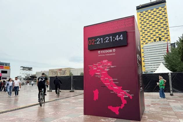 Cycling, Giro d Italia, preparations for the start in Tirana, Albania