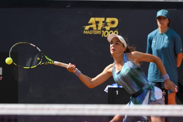 TENNIS - Internazionali di Tennis - Internazionali BNL d Italia Lucia Bronzetti (ITA) during the 4th round against Anastasija Sevastova (LAT) of the WTA, Tennis Damen Master 1000 Internazionali BNL d Italia tournament at Foro Italico on May 06, 2025 Fabrizio Corradetti LiveMedia Rome Italy  Copyright: xIPAxSport ABACAx