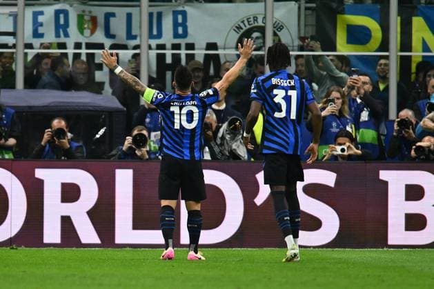 Lautaro Martinez of F.C. Inter celebrates after scoring the goal of 1-0 during the UEFA Champions League 2024 25 Semi Final Second Leg match between FC Internazionale Milano and FC Barcelona, Barca at San Siro Stadium on May 6, 2025 in Milan, Italy  Copyright: xDomenicoxCippitelli IPAxSportx xipa-agency.netx xx IPA_57345102 IPA_Agency_IPA57345102