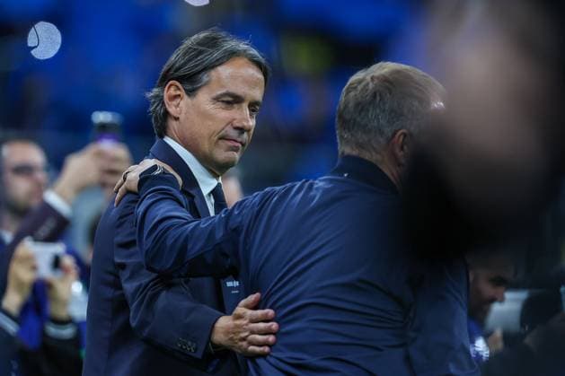 FC Internazionale vs FC Barcelona UEFA Champions League 2024 25 Semi Final 2nd leg 06 05 2025 Simone Inzaghi Head Coach of FC Internazionale looks on during UEFA Champions League 2024 25 Semi Final 2nd leg football match between FC Internazionale and FC Barcelona at San Siro Stadium Copyright: xBEAUTIFULxSPORTS Carabellix