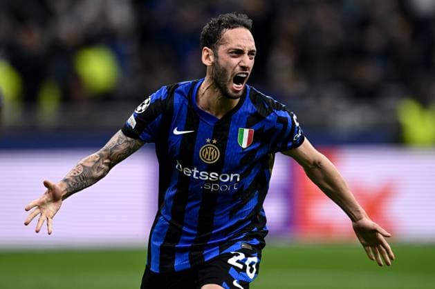 Db Milano 06 05 2025 - Champions League Inter-Barcellona foto Daniele Buffa Image nella foto: esultanza gol Hakan Calhanoglu 
