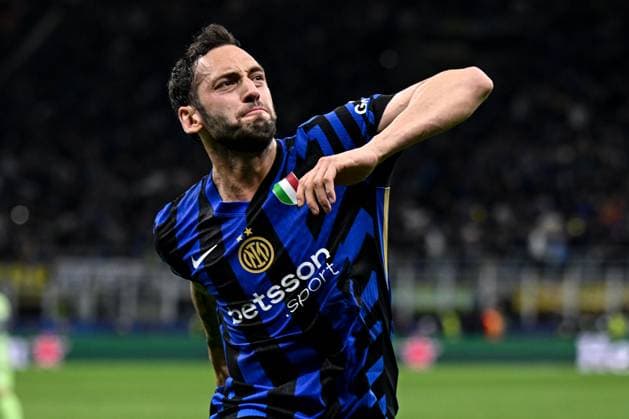Db Milano 06 05 2025 - Champions League Inter-Barcellona foto Daniele Buffa Image nella foto: esultanza gol Hakan Calhanoglu 