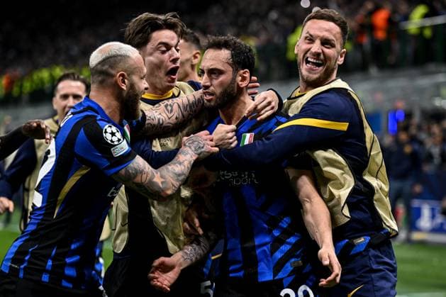 Db Milano 06 05 2025 - Champions League Inter-Barcellona foto Daniele Buffa Image nella foto: esultanza gol Hakan Calhanoglu 