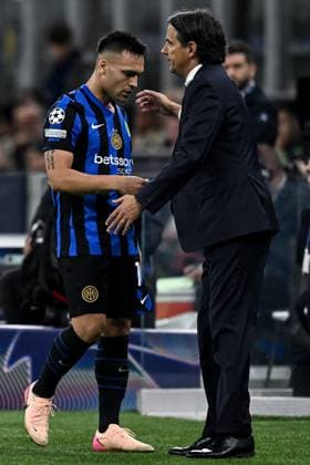 Db Milano 06 05 2025 - Champions League Inter-Barcellona foto Daniele Buffa Image nella foto: Lautaro Martinez-Simone Inzaghi 