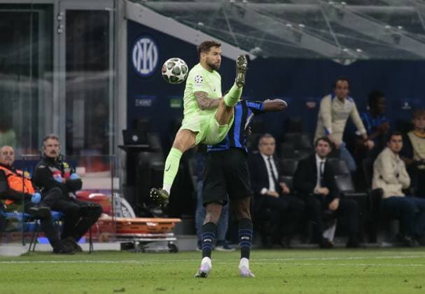 during the Uefa Champions League 2024 45, semi-final second leg, football match between FC Inter and FC Barcelona, Barca on 06 Maj 2025 at San Siro Stadium, Milan, Italy. Photo Nderim Kaceli  Copyright: xNderimxKaceli IPAxSportx xipa-agency.netx xx IPA_57347243 IPA_Agency_IPA57347243