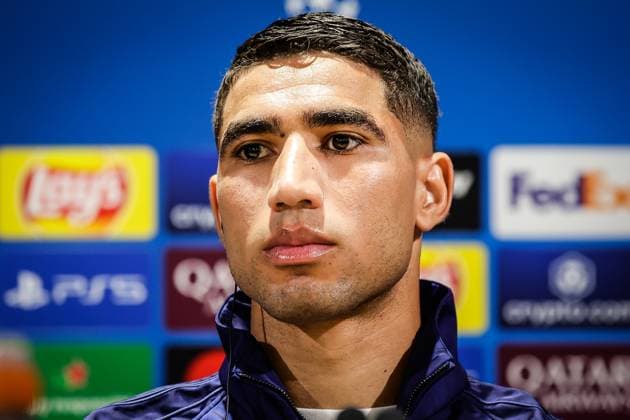 May 6, 2025, Poissy, France, France: Achraf HAKIMI of PSG during a Paris Saint-Germain press conference, PK, Pressekonferenz at Campus PSG on May 06, 2025 in Poissy near Paris, France. Poissy France - ZUMAm308 20250506_zsp_m308_004 Copyright: xMatthieuxMirvillex