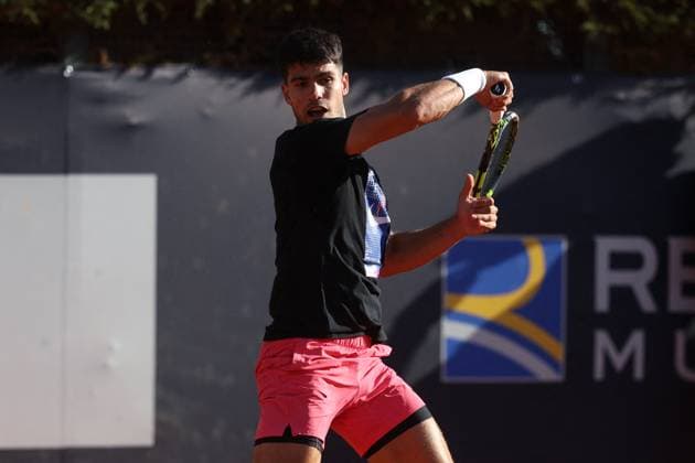 Tennis: Carlos Alcaraz ranking 3, ATP, Tennis Herren and WTA, Tennis Damen Master 1000 training session at the Foro Italico in Rome Rome Italy 06.05.2025: Carlos Alcaraz ranking 3 during the training session at the Internazionali BNL d Italia 2025 ATP and WTA Master 1000 circuit in Rome at the Foro Italico. Rome italy Italy  Copyright: xIPA ABACAx