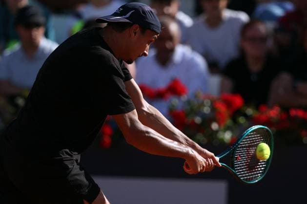 Tennis: Lorenzo Sonego, ATP, Tennis Herren and WTA, Tennis Damen Master 1000 training session at the Foro Italico in Rome Rome Italy 06.05.2025: Lorenzo Sonego ranking 44 during the training session at the Internazionali BNL d Italia 2025 ATP and WTA Master 1000 circuit in Rome at the Foro Italico. Rome italy Italy  Copyright: xIPA ABACAx