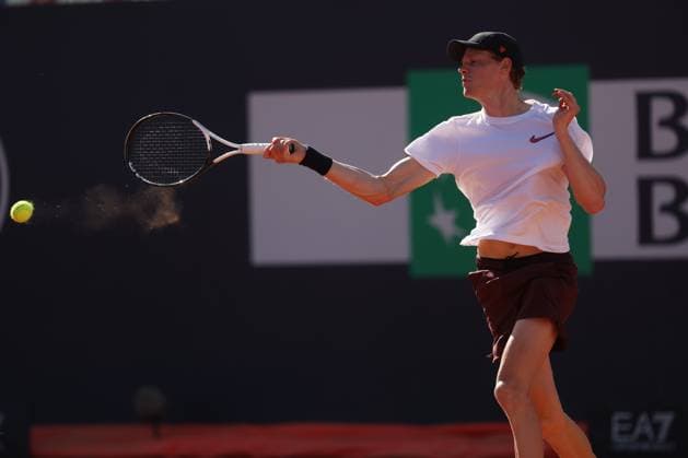 Rome, Italy, italy: Rome Italy 06.05.2025: Jamie Sinner ranking 1 during the training session at the Internazionali BNL d Italia 2025 ATP, Tennis Herren and WTA, Tennis Damen Master 1000 circuit in Rome at the Foro Italico. Tennis: Jannik Sinner Ranking 1, ATP And WTA Master 1000 Training Session At The Foro Italico In Rome  - ZUMAp169 0816743492st Copyright: xmarcoxiacobuccix