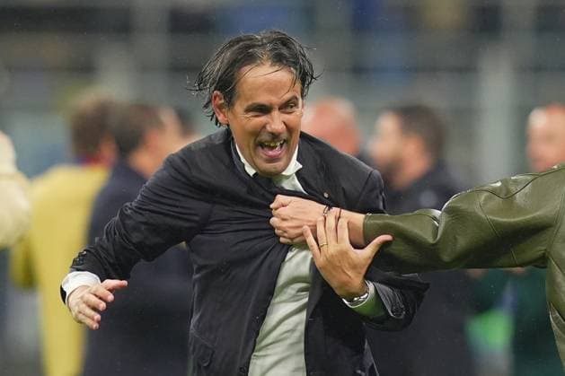 Inter Milan™s head coach Simone Inzaghi during the Uefa Champions League soccer match between Inter and Barcelona at San Siro Stadium in Milan , North Italy - Tuesday May 06, 2025 . - Soccer  Copyright: xSpada LaPressex