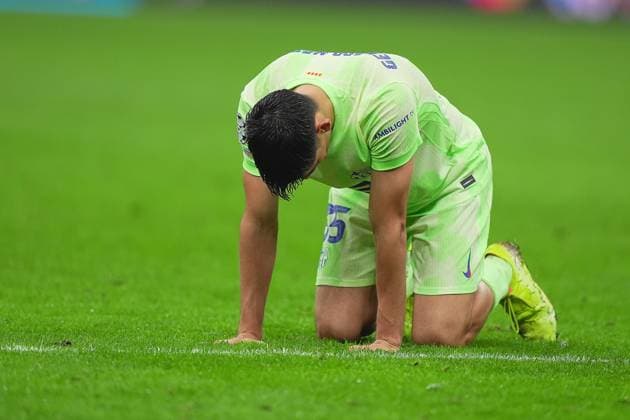 BarcelonaÕs Gerard Martin during the Uefa Champions League soccer match between Inter and Barcelona at San Siro Stadium in Milan , North Italy - Tuesday May 06, 2025 . - Soccer  Copyright: xSpada LaPressex