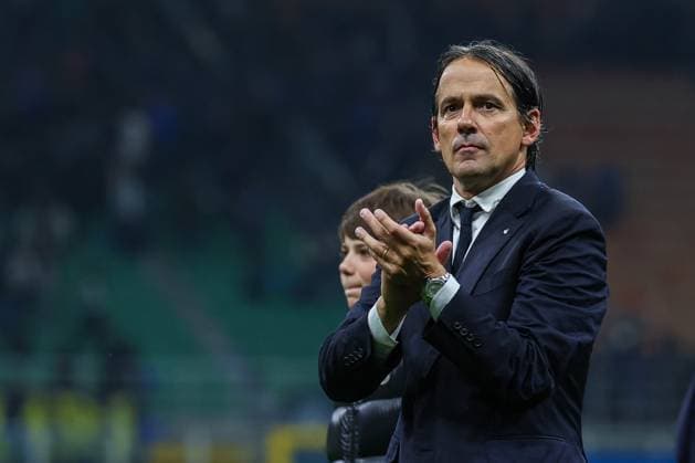 FC Internazionale vs FC Barcelona UEFA Champions League 2024 25 Semi Final 2nd leg 06 05 2025 Simone Inzaghi Head Coach of FC Internazionale celebrates the victory at the end of the match during UEFA Champions League 2024 25 Semi Final 2nd leg football match between FC Internazionale and FC Barcelona at San Siro Stadium Copyright: xBEAUTIFULxSPORTS Carabellix