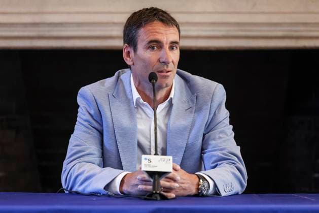 May 7, 2025, Barcelona, Barcelona, Spain: Tommy Robredo attends his press conference, PK, Pressekonferenz during the Presentation as the New Sports Director of the Barcelona Open Banc Sabadell - Conde Godo at the Real Club De Tenis Barcelona - 1899 on May 07, 2025 in Barcelona, Spain. Barcelona Spain - ZUMAa181 20250507_zaa_a181_050 Copyright: xJavierxBorregox
