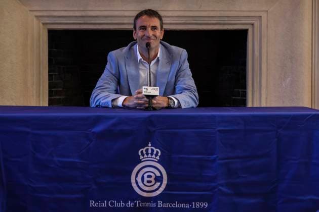 May 7, 2025, Barcelona, Barcelona, Spain: Tommy Robredo attends his press conference, PK, Pressekonferenz during the Presentation as the New Sports Director of the Barcelona Open Banc Sabadell - Conde Godo at the Real Club De Tenis Barcelona - 1899 on May 07, 2025 in Barcelona, Spain. Barcelona Spain - ZUMAa181 20250507_zaa_a181_053 Copyright: xJavierxBorregox
