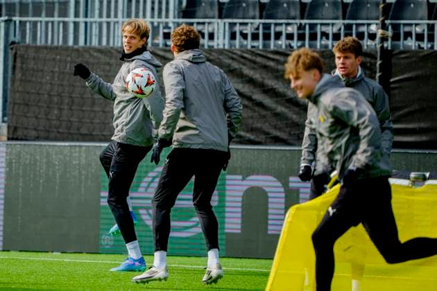 Training for the European League semi-final Bodo 20250507 Ulrik Saltnes at Bodo Glimts training session on the day of the European League semi-final against Tottenham at Aspmyra Stadium Photo Stian Lysberg Solum NTB Bodo Norge EDITORIAL USE ONLY RESTRICTED USE FOR BETTING COMPANIES  Copyright: xx