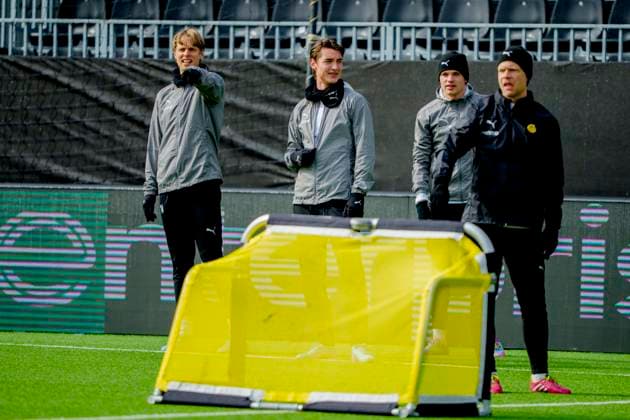Training for the European League semi-final Bodo 20250507 Ulrik Saltnes at Bodo Glimts training session on the day of the European League semi-final against Tottenham at Aspmyra Stadium Photo Stian Lysberg Solum NTB Bodo Norge EDITORIAL USE ONLY RESTRICTED USE FOR BETTING COMPANIES  Copyright: xx