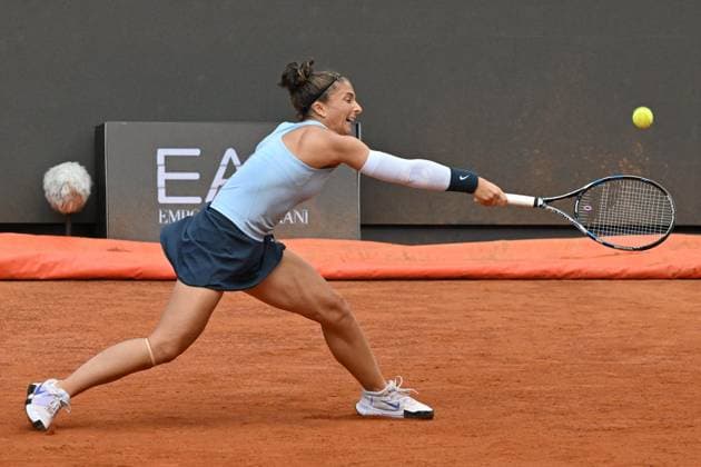 Foto IPP Roberto Ramaccia Roma 7 5 2025 Tennis Internazionali Bnl d’Italia 2025 Nella foto Sara Errani (ITA) in azione durante la partita Italy Photo Press - World Copyright Roma italy Italia ITALY  Copyright: xR4924_italyphotopressx
