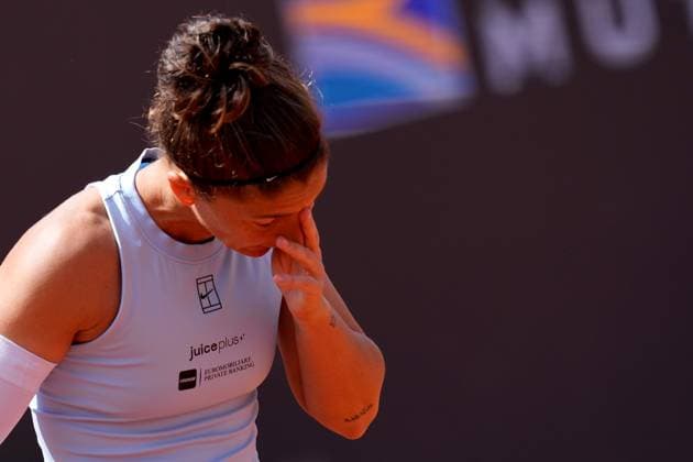 Sara Errani (ITA) during the 2th round against Naomi Osaka (JPN) of the WTA, Tennis Damen Master 1000 Internazionali BNL d™Italia tournament at Foro Italico on May 07, 2025 (Alfredo Falcone LaPresse)  Copyright: xAlfredoxFalcone LaPressex