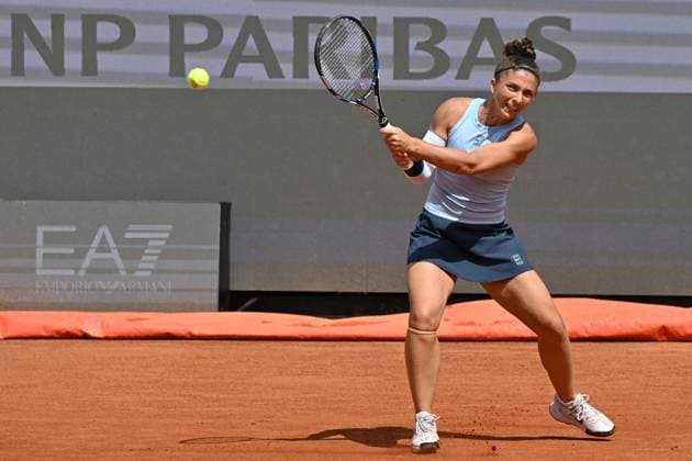 7th May 2025; Foro Italico, Rome, Italy: ATP, Tennis Herren 1000 Tennis Masters Rome, Day 1; Sara Errani (ITA) in action during the match Rome italy Italy ITALY  Copyright: xR4924_italyphotopressx