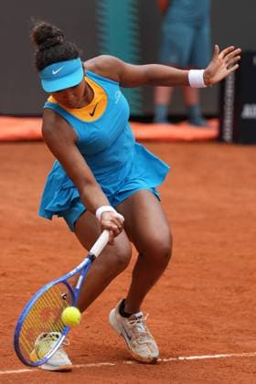Naomi Osaka (JPN) during the 2th round against Sara Errani (ITA) of the WTA, Tennis Damen Master 1000 Internazionali BNL d™Italia tournament at Foro Italico on May 07, 2025 (Alfredo Falcone LaPresse)  Copyright: xAlfredoxFalcone LaPressex