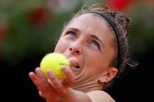 Sara Errani (ITA) during the 2th round against Naomi Osaka (JPN) of the WTA, Tennis Damen Master 1000 Internazionali BNL d™Italia tournament at Foro Italico on May 07, 2025 (Alfredo Falcone LaPresse)  Copyright: xAlfredoxFalcone LaPressex