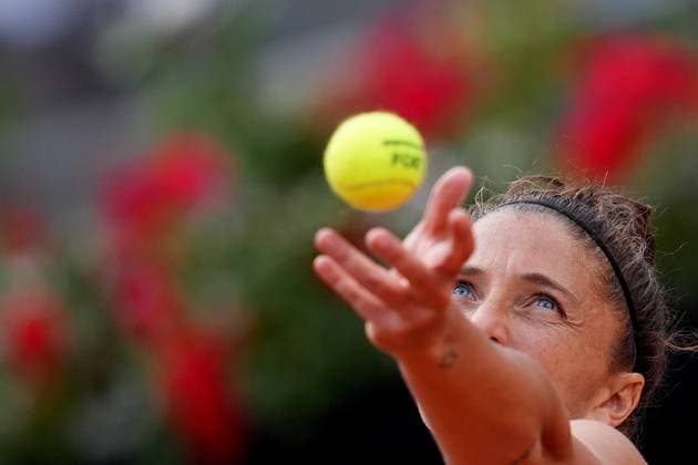 Sara Errani (ITA) during the 2th round against Naomi Osaka (JPN) of the WTA, Tennis Damen Master 1000 Internazionali BNL d™Italia tournament at Foro Italico on May 07, 2025 (Alfredo Falcone LaPresse)  Copyright: xAlfredoxFalcone LaPressex