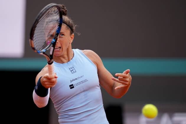 Sara Errani (ITA) during the 2th round against Naomi Osaka (JPN) of the WTA, Tennis Damen Master 1000 Internazionali BNL d™Italia tournament at Foro Italico on May 07, 2025 (Alfredo Falcone LaPresse)  Copyright: xAlfredoxFalcone LaPressex