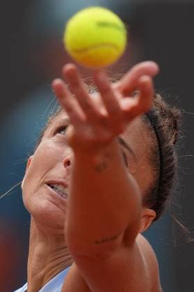 Sara Errani (ITA) during the 2th round against Naomi Osaka (JPN) of the WTA, Tennis Damen Master 1000 Internazionali BNL d™Italia tournament at Foro Italico on May 07, 2025 (Alfredo Falcone LaPresse)  Copyright: xAlfredoxFalcone LaPressex