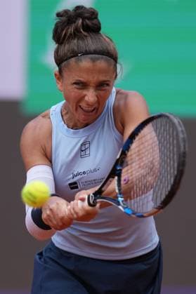 Sara Errani (ITA) during the 2th round against Naomi Osaka (JPN) of the WTA, Tennis Damen Master 1000 Internazionali BNL d™Italia tournament at Foro Italico on May 07, 2025 (Alfredo Falcone LaPresse)  Copyright: xAlfredoxFalcone LaPressex