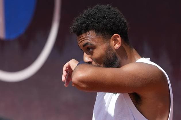 Arthur Fils of France during a training session at the Internazionali BNL d Italia 2025 tennis tournament at Foro Italico in Rome, Italy on 5 7, 2024. AntoniettaxBaldassarre
