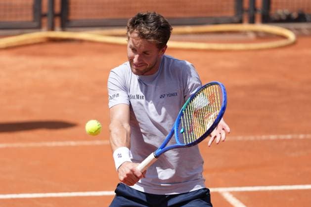 Casper Ruud of Norway during a training session at the Internazionali BNL d Italia 2025 tennis tournament at Foro Italico in Rome, Italy on 5 7, 2024. AntoniettaxBaldassarre