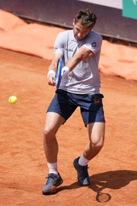 Casper Ruud of Norway during a training session at the Internazionali BNL d Italia 2025 tennis tournament at Foro Italico in Rome, Italy on 5 7, 2024. AntoniettaxBaldassarre