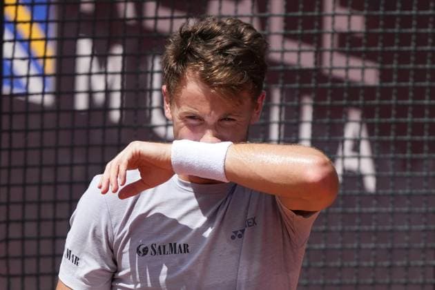 Casper Ruud of Norway during a training session at the Internazionali BNL d Italia 2025 tennis tournament at Foro Italico in Rome, Italy on 5 7, 2024. AntoniettaxBaldassarre